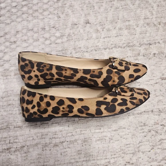 Cato Women's Leopard Print Ballet Flats - Picture 2 of 5